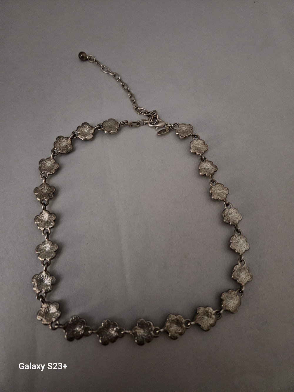 Premier Designs Silver-Tone Floral Link Necklace